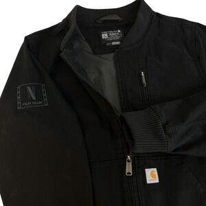 Carhartt Relaxed‎ Fit Jacket Womens Black L 12-14 Mesh Lined Workwear OJ2524-W